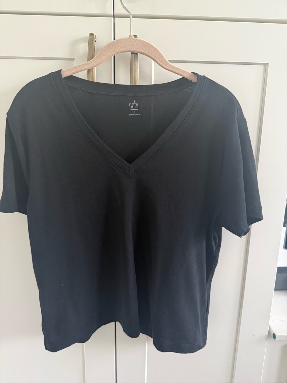 CAbi Black V-Neck Short Sleeve Tee